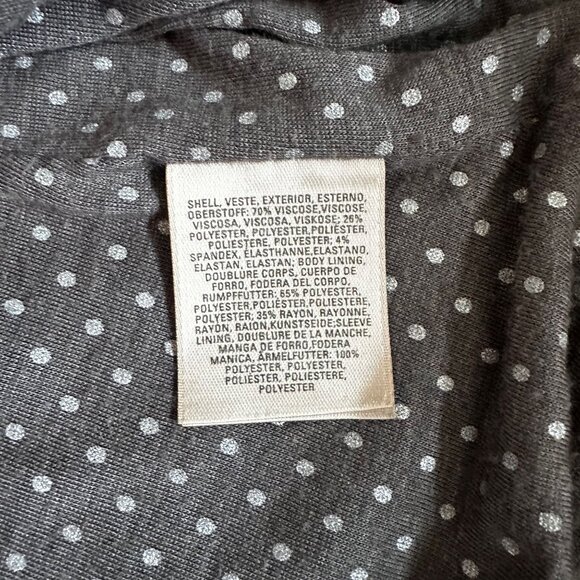 Ett:twa by Anthropologie Gray Coat Size 6 Double Breasted Cropped Boho Twee - Picture 4 of 6